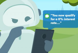 Nexi receives an SMS, that's clearly spam.