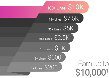 Vonage Business Referral Program reward tier