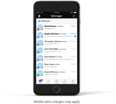 Vonage mobile app