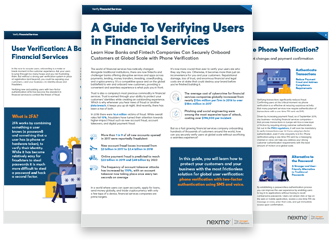 Verifying Users in Financail Services Pages