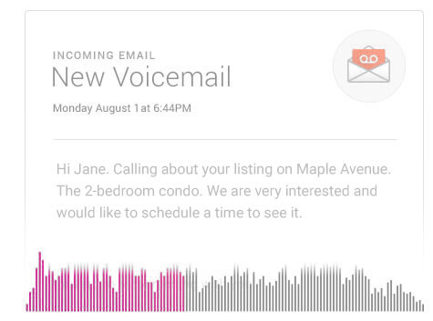 Vonage Visual Voicemail is great for Real Estate Agents